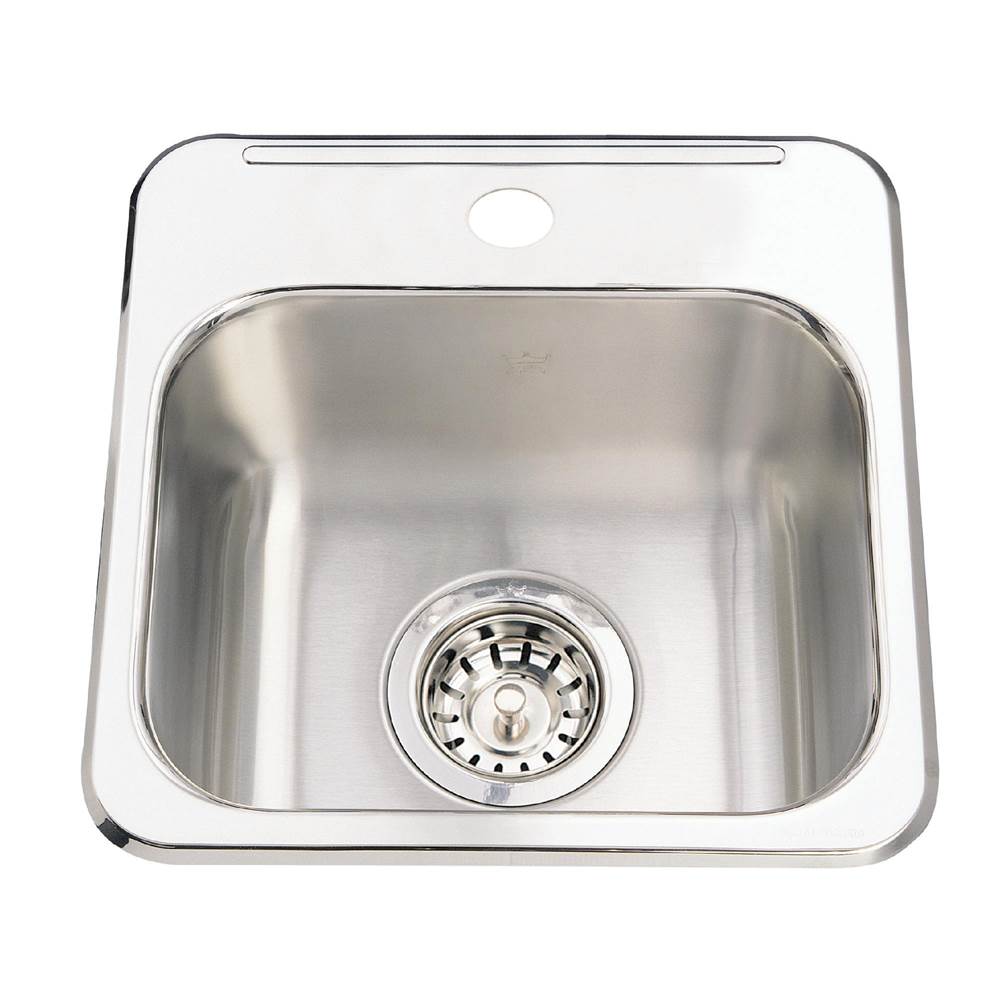 The Water ClosetKindred CanadaKindred Utility Collection 13.63-in LR x 13.63-in FB Drop In Single Bowl 1-Hole Stainless Steel Hospitality Sink