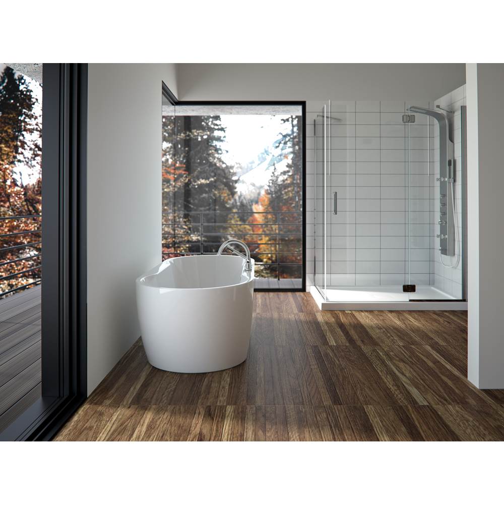 The Water ClosetNeptune Rouge CanadaFreestanding One Piece Berlin 32X60, Rouge-Air, Chrome Drain, White