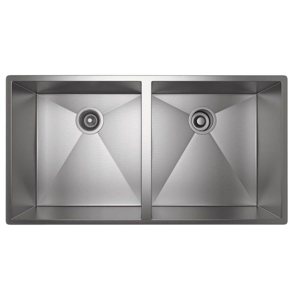 The Water ClosetRohl CanadaForze™ 35'' Double Bowl Stainless Steel Kitchen Sink